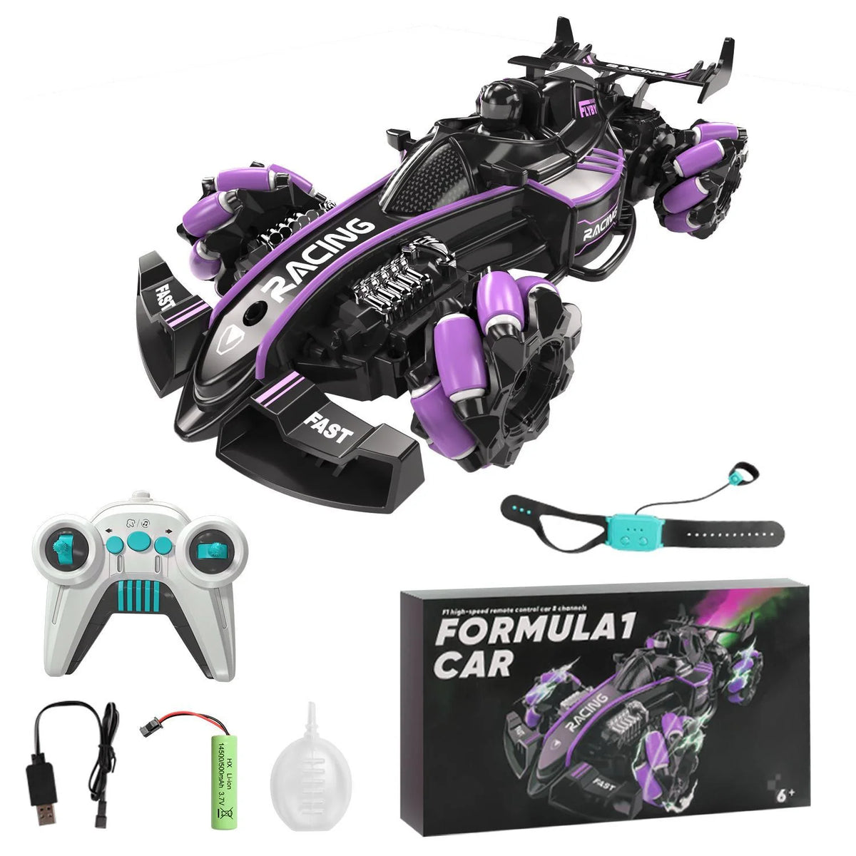 Formula One Full-Drift Racing Car Equipped with a Dual-Control Mode Controller and Gesture Control