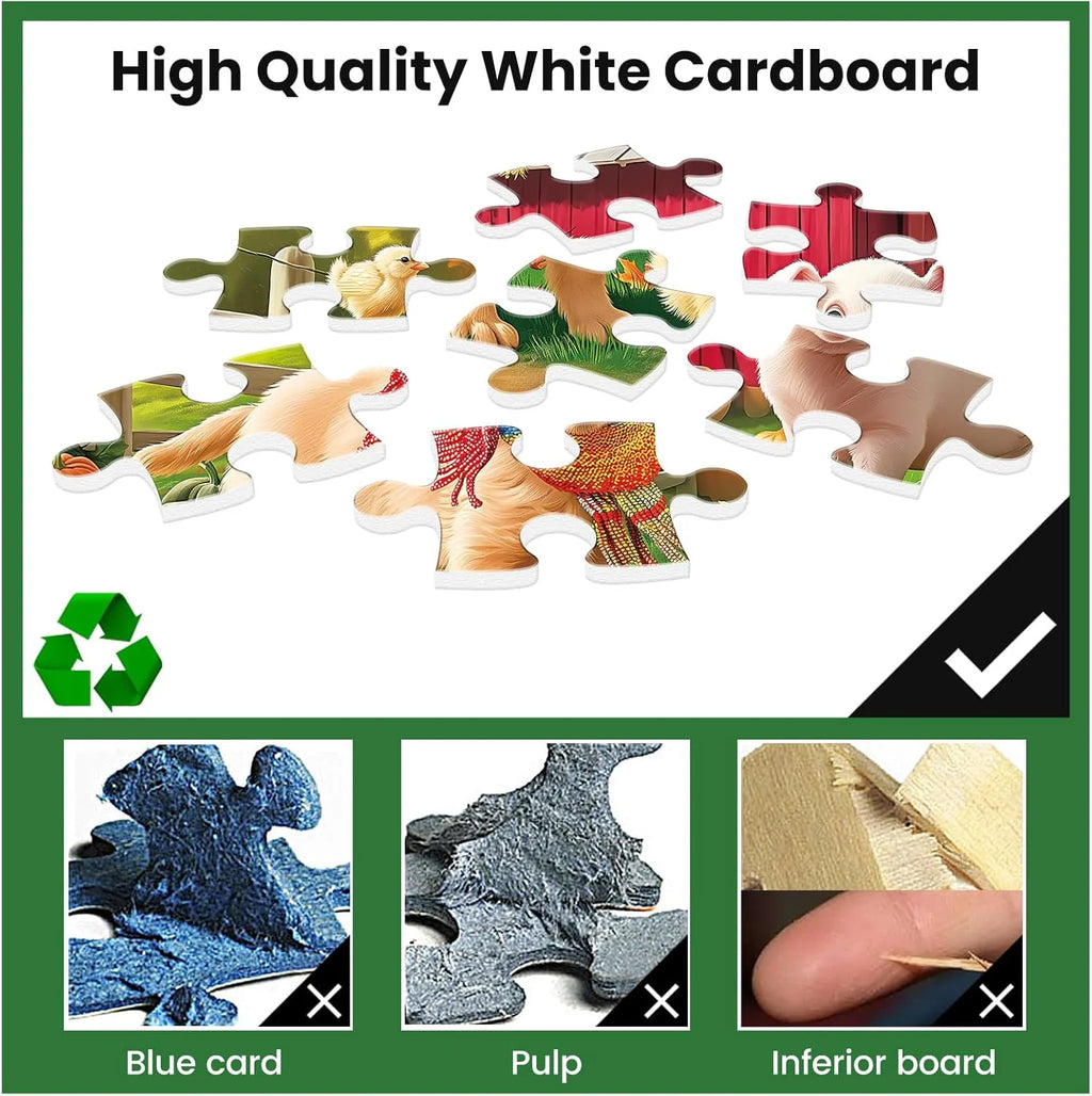 Puzzles for Adults 500 Pieces Jigsaw Puzzle Pig Dog Puzzles for Adults Teens Colorful Animals Puzzle Challenging Puzzle Family Games Precision-Cut Vibrant Imagery, 20.5 X 15 In