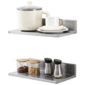 8.6 X 16 -2 Pack Stainless Steel Shelf, Wall Mounted Floating Shelving with Backsplash, 44 Lbs Load Capacity Commercial Shelves, Heavy Duty Storage Rack for Restaurant, Kitchen, Bar, Home, and Hotel
