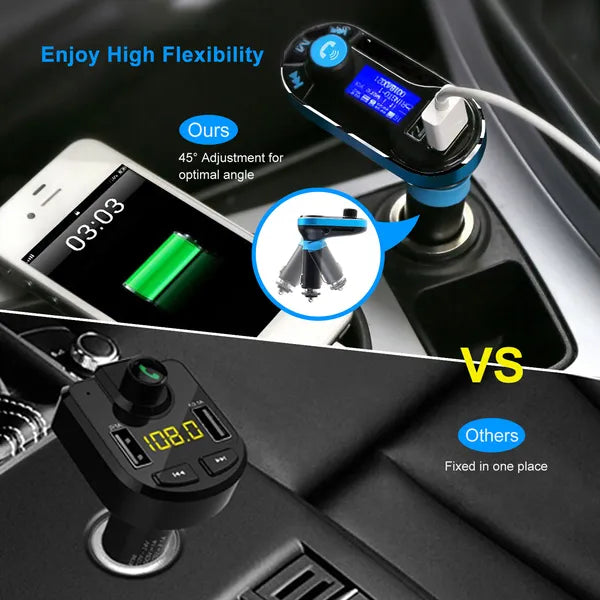 Car Wireless FM Transmitter Dual USB Charger Hands-Free – Practical Tech Gift for Drivers