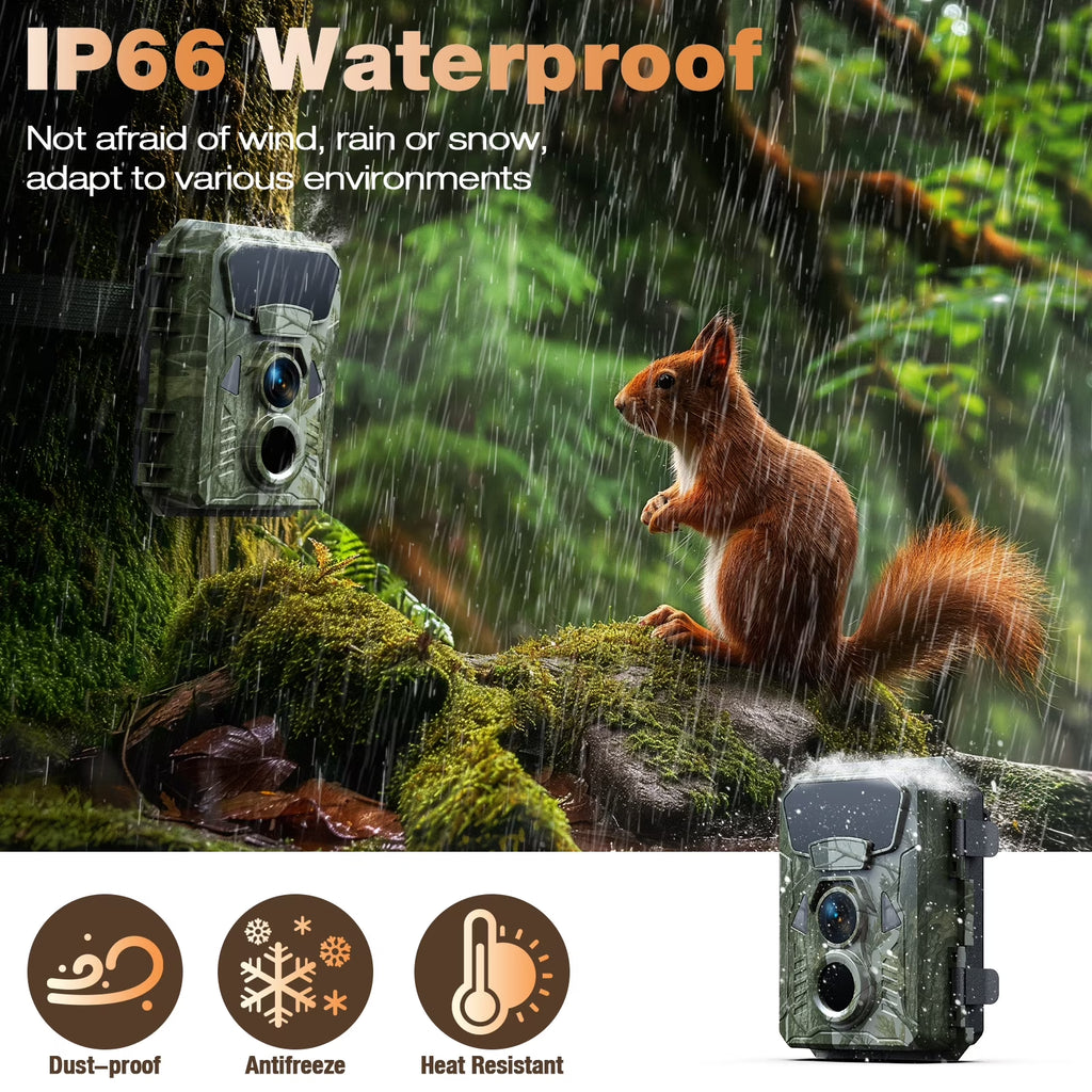 Trail Camera 4K 48MP Game Deer Hunting Camera with Night Vision Motion Activated Waterproof
