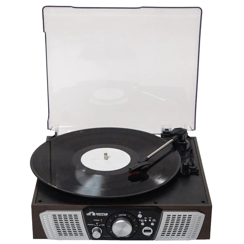 Victor Lakeshore 5-In-1 Hybrid BT Turntable System Espresso - Refurbished