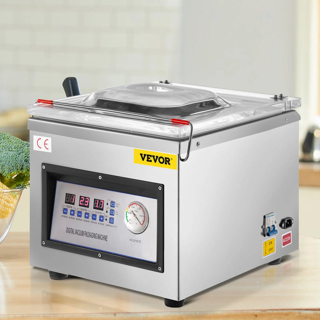 VEVOR Chamber Vacuum Sealer DZ-260C Kitchen Food Chamber Vacuum Sealer, 110V Packaging Machine Sealer for Food Saver, Home, Commercial Using