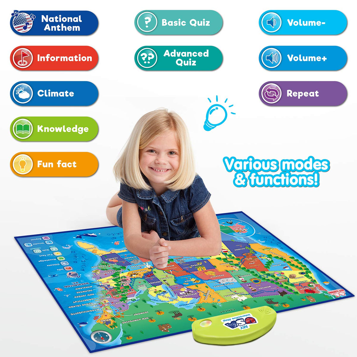 USA Interactive Smart Talking Map Toy