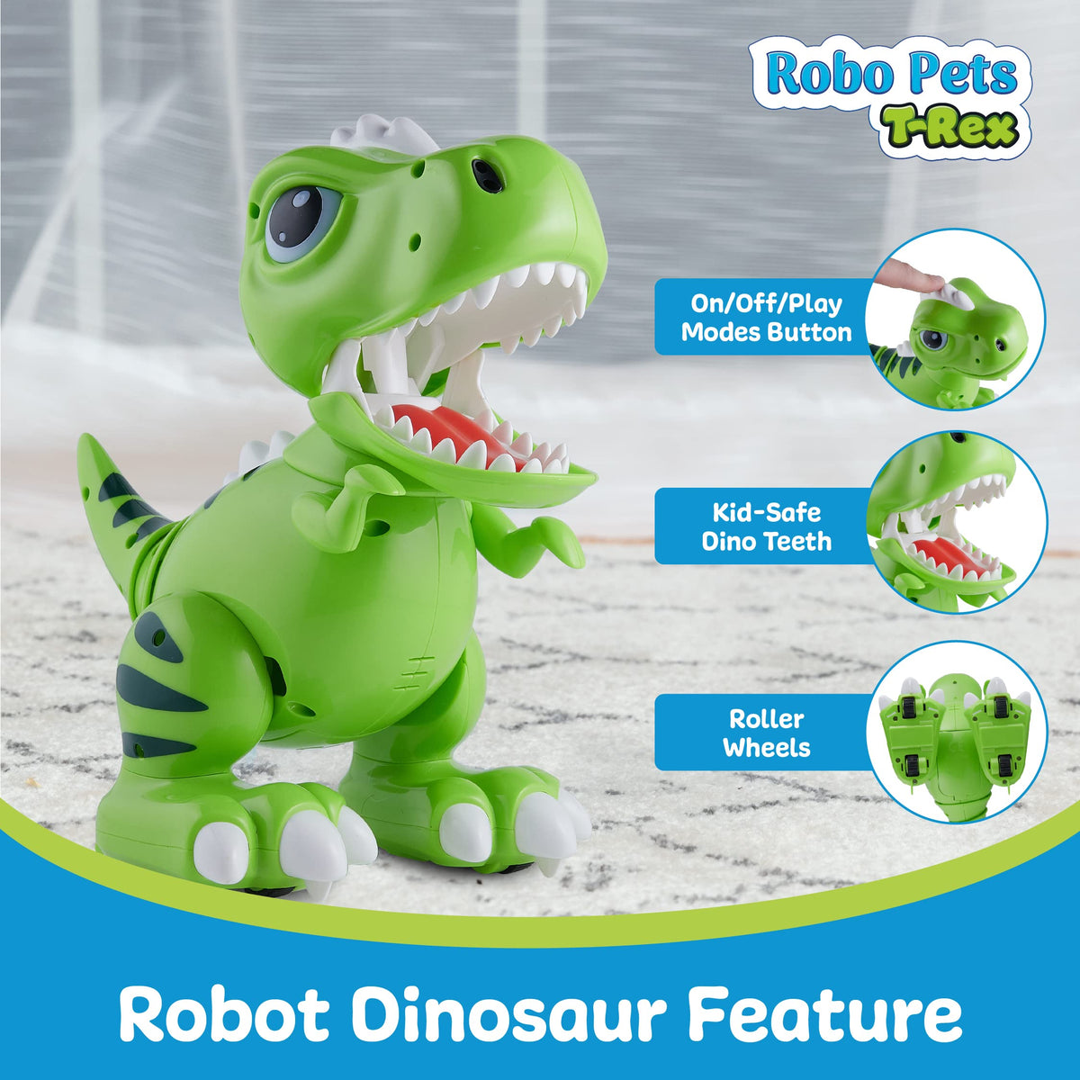 My Robo Pet T-Rex Dinosaur, Walking & Dancing Robot Dinosaur