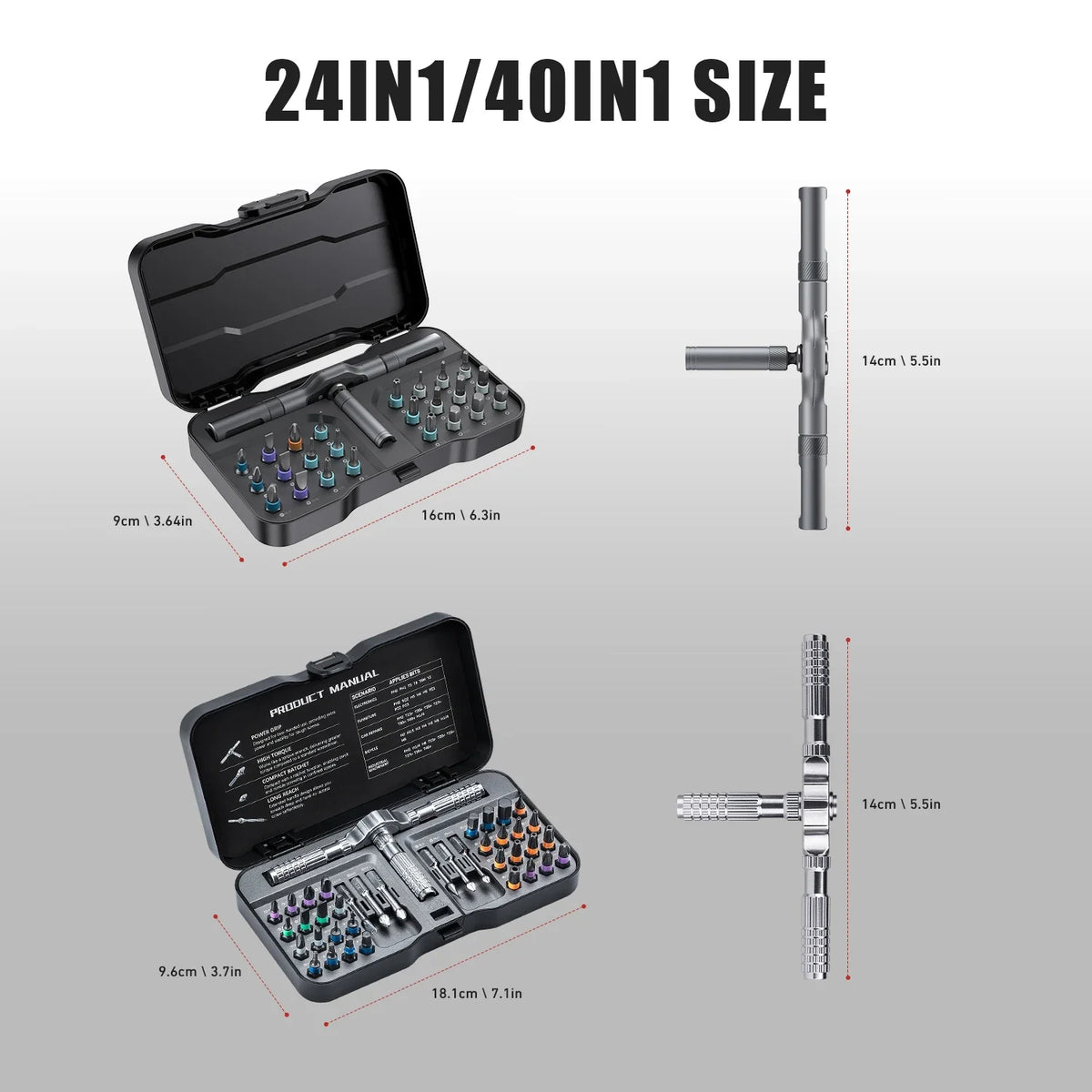 VMAN 66In1 Multifunction Ratchet Screwdriver Set Multi Magnetic Bits Mini Repair Tool Kit Household Tool for PC & Desk Etc.