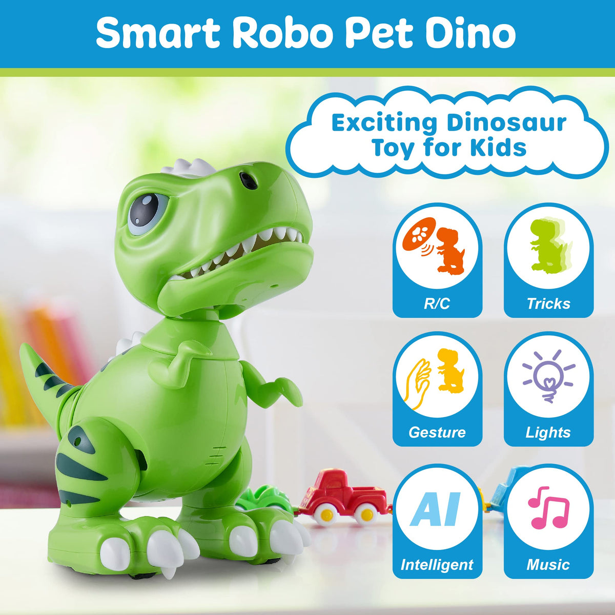 My Robo Pet T-Rex Dinosaur, Walking & Dancing Robot Dinosaur