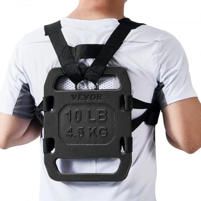 Cast Iron Ruck Weights, 10LB Pair Ruck Plate, Weighted Weights for Rucking, Adjustable Ruck Plate with Straps, for Rucking, Swings, Squat, Strength Training, Weightlifting, Fitness Workout