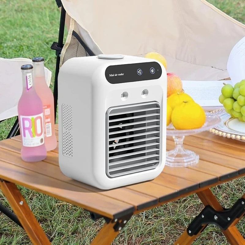 Spray Fan Home Multi-Functional Small Desktop Air Conditioner Fan Portable Mobile Humidifying Cooling Fan