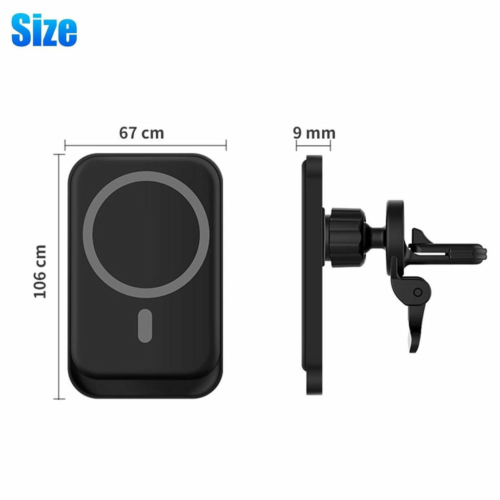 Magnetic Wireless Charger Car Mount Holder For 12 13 14 Pro Max