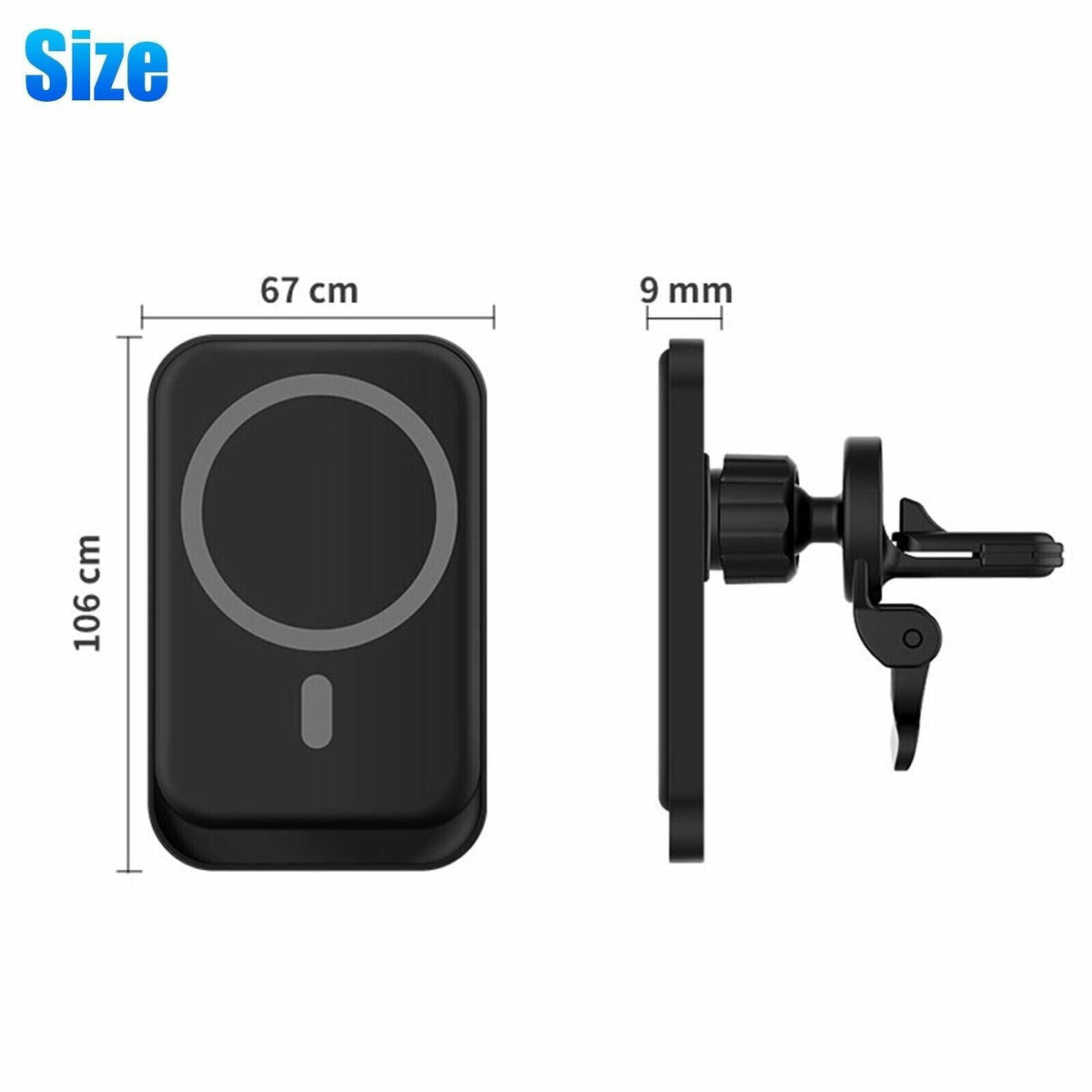 Magnetic Wireless Charger Car Mount Holder For 12 13 14 Pro Max