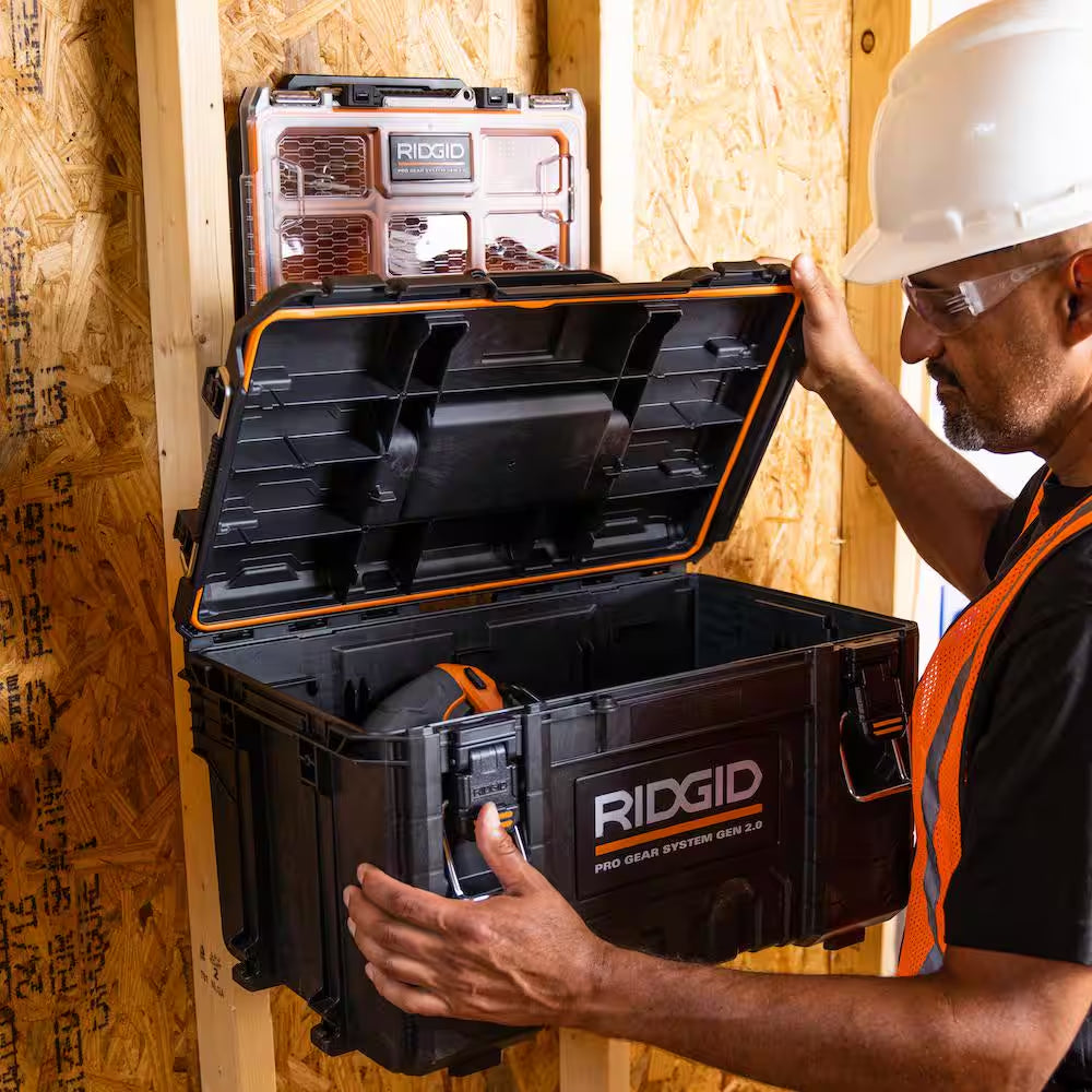 Pro Gear System Gen 2.0 Stackable Durable 22 In. Modular Tool Box Storage with Heavy Duty Latches and Handles
