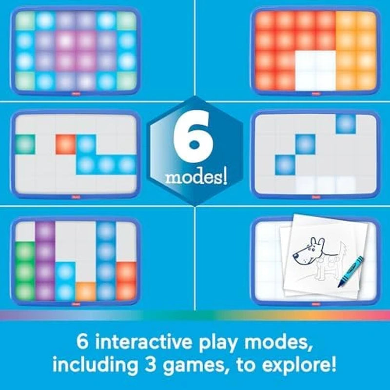 Learning Toy Sensory Bright Light Station, Activity Table with Games Music & Sounds for Preschool Kids Ages 3+ Years