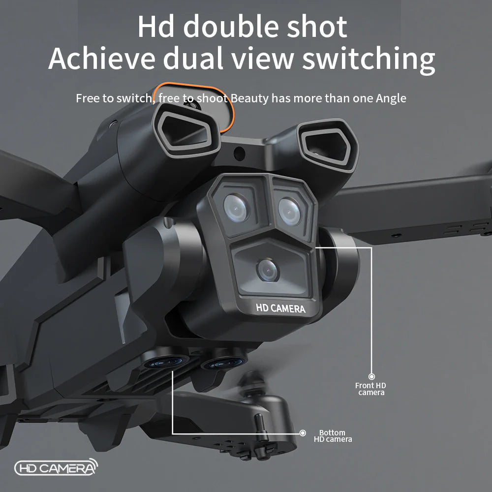 H12 Drone with Three-Sided Obstacle Avoidance, Remote Control Aircraft, Long-Endurance, HD Aerial Photography, Quadcopter Toy Drone