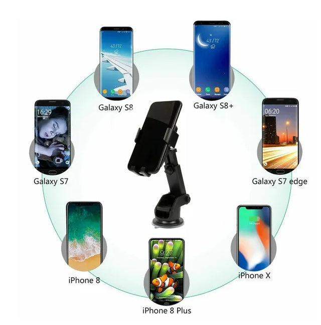 2-in-1 Qi Wireless Fast Charging Car Mount & Charger – Convenient Tech Gift for Drivers