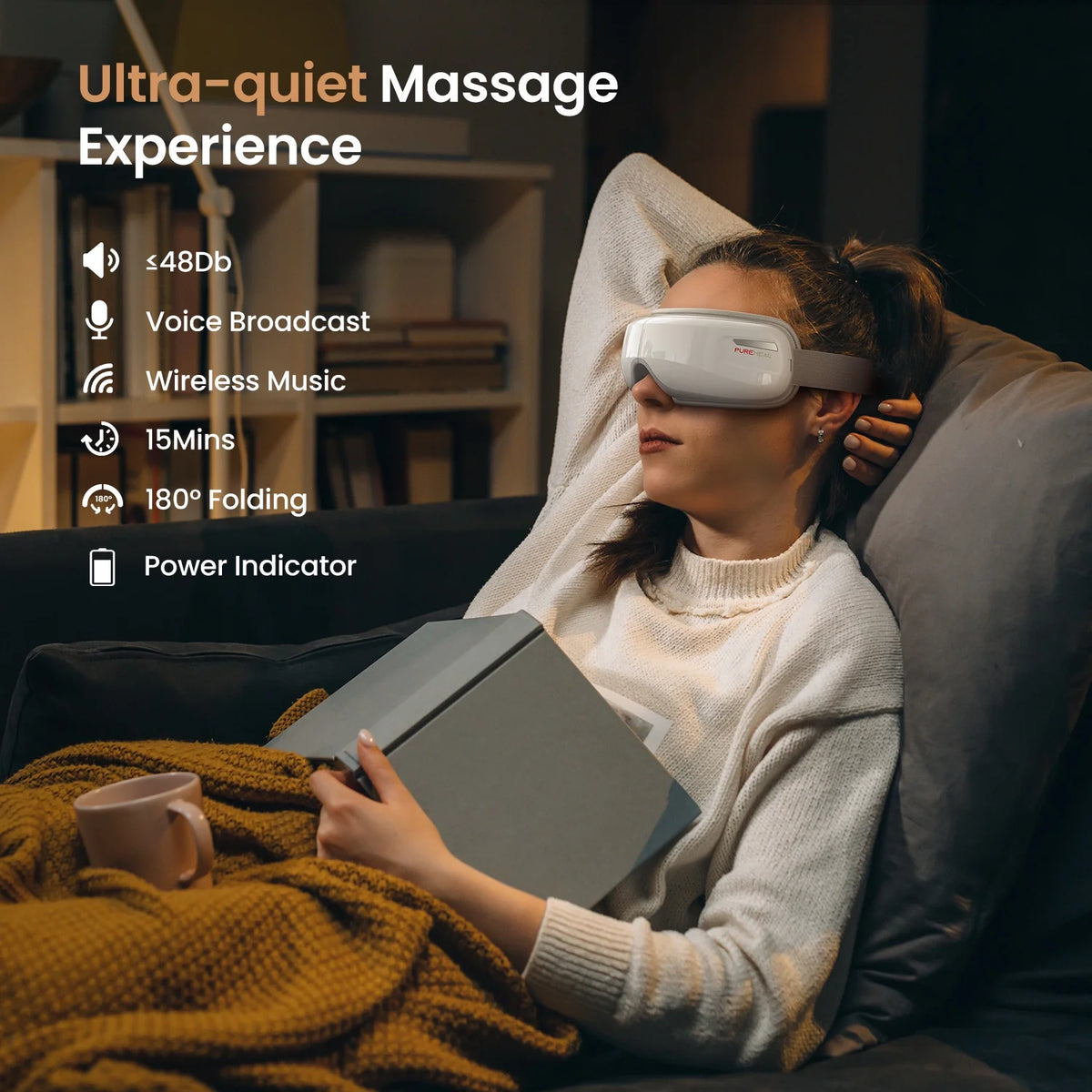 Heated Eye Massager with Air Compression, FSA HSA Eligible, Mothers Day Gifts Eye Mask for Relax, Reduce Strain