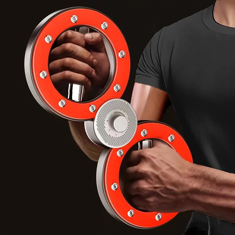 Adjustable Boxing Speed Arm Trainer – Home Gym Wrist & Arm Strengthener with Flywheel Resistance – Multi-Functional Combat Training Tool for Boxing, MMA, Fitness (Black/Red)