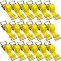 E Track Ratchet Strap, 18PCS 2\ X 15\' E-Track Straps 4400 LBS Breaking Strength, with Polyester Webbing & Spring Fitting & Ratchets, Durable Tie-Downs for Motorcycles, Tire, Trailer Loads