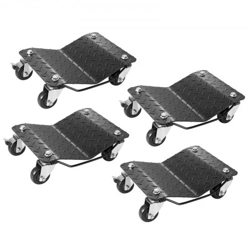 Wheel Dolly, 6000 Lbs/2722 Kg Car Moving Dolly, Wheel Dolly Car Tire Stake Set of 4 Piece, Heavy-Duty Car Tire Dolly Cart Moving Cars, Trucks, Trailers, Motorcycles, and Boats