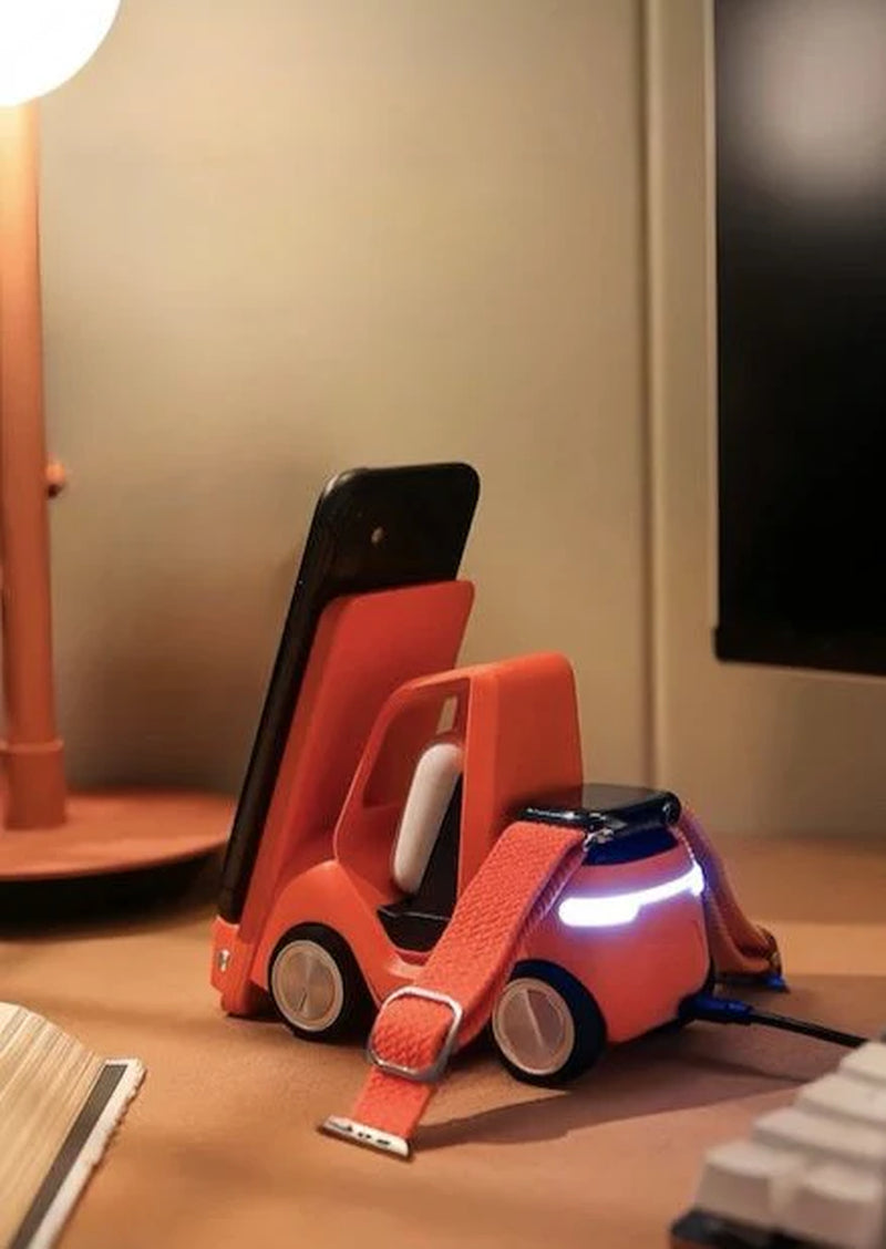 4 in 1 Forklift Fast Wireless Charging Station Dock for Iphone, Airpods & Apple Watch
