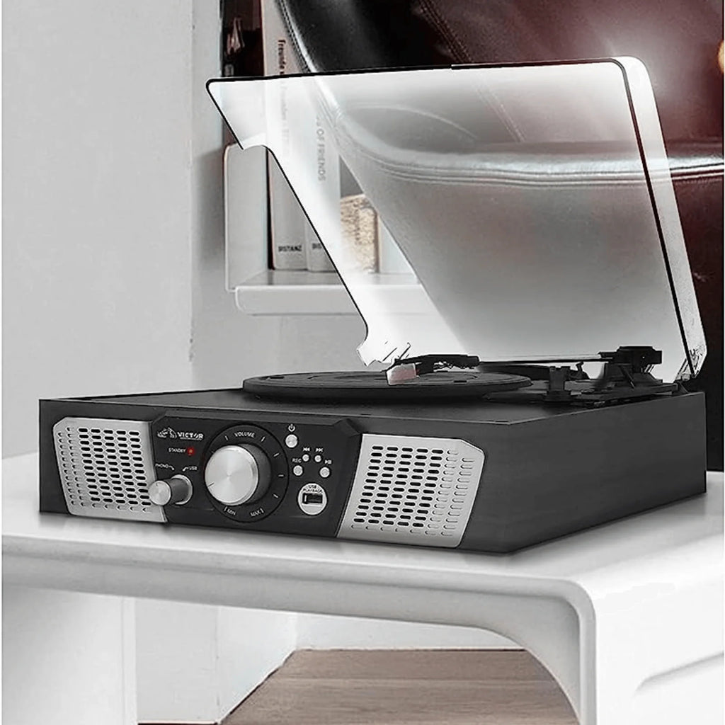 Victor Lakeshore 5-In-1 Hybrid BT Turntable System Black - Refurbished
