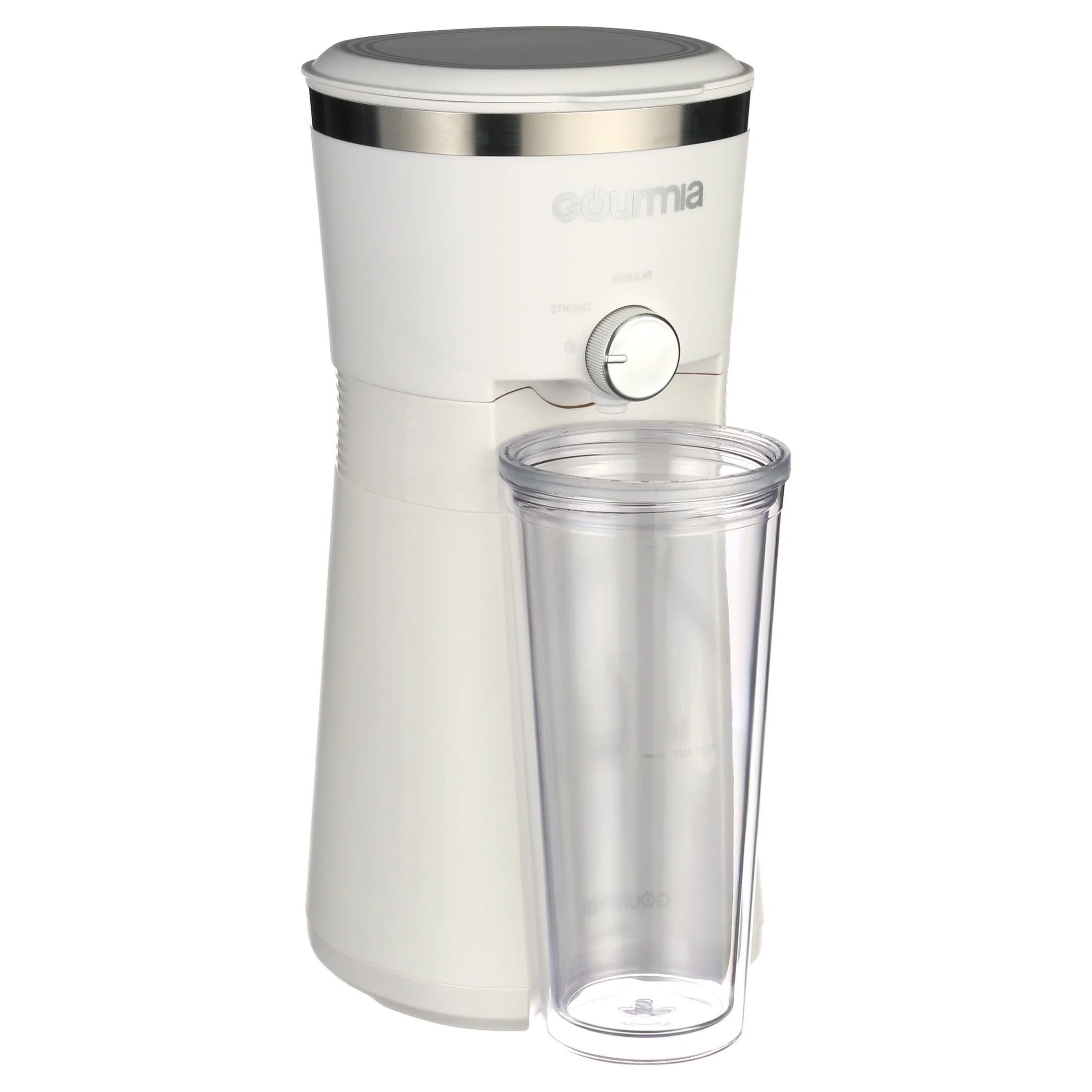 Iced Coffee Maker with 25 Fl Oz. Reusable Tumbler, White