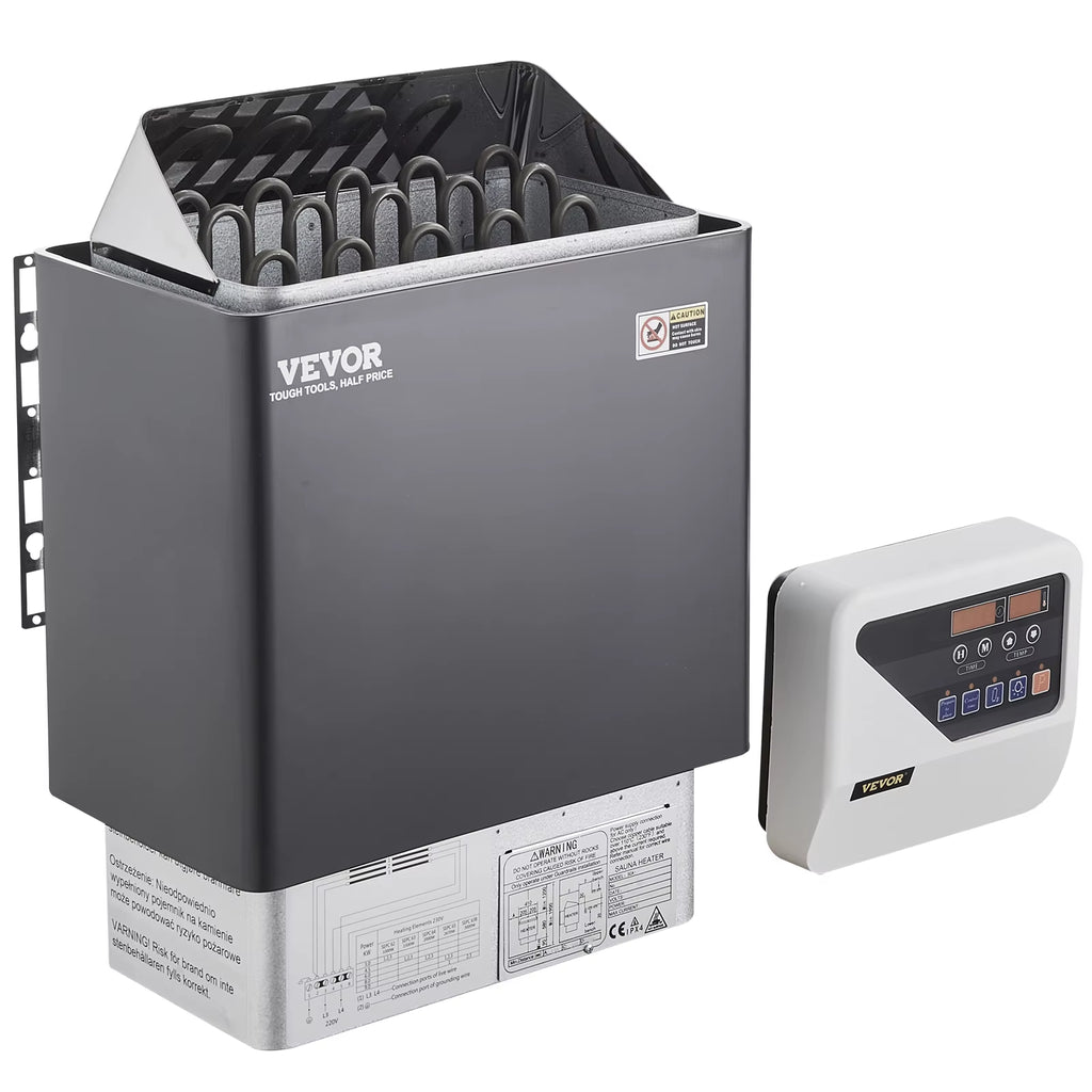 Succebuy Sauna Heater 3/4.5/6/9KW 220V Electric Sauna Stove Steam Bath Sauna Heater for Max. 317-459 Cubic Feet Home Hotel Spa