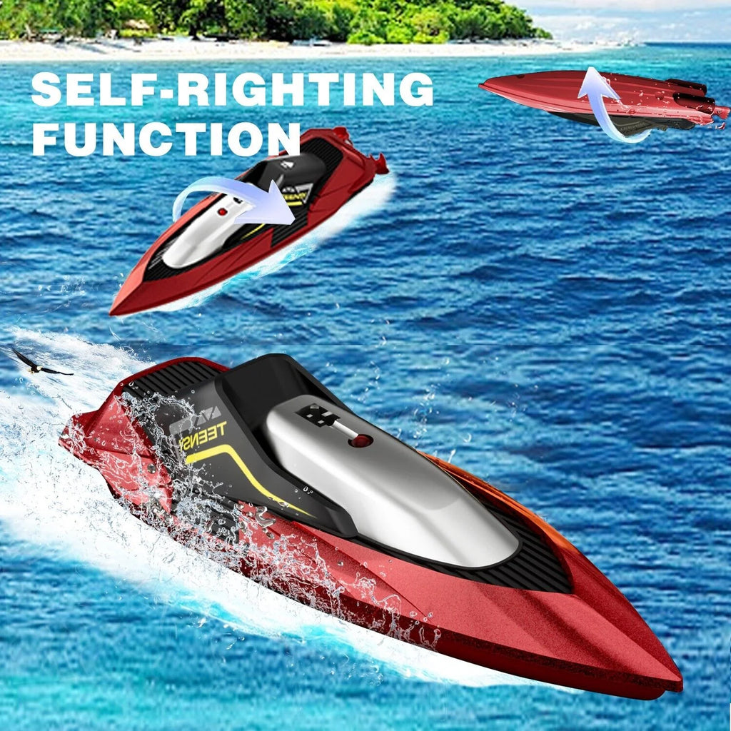 4DRC S5 Fast RC Boat for Pools and Lakes, 2.4 Ghz 20- MPH Racing Boats for Kids