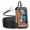 Endoscope Camera with Light, Dual Lens Industrial Borescope, 4.3 Screen 1080P Inspection Camera, 8 + 1 Lights, 4X Zoom, IP67 Waterproof Snake Camera for Auto, Plumbing (16.4FT Cable, 32GB Card)