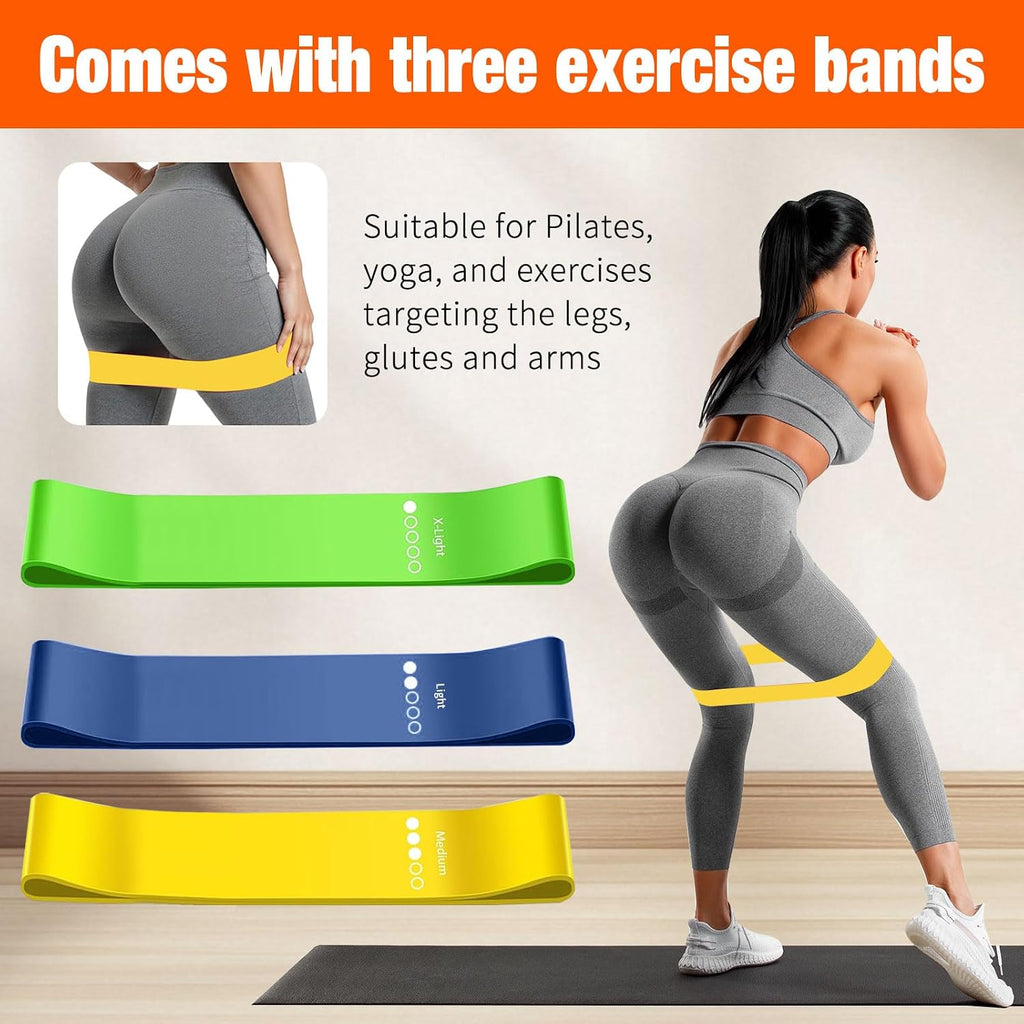 Pilates Bar Kit with Resistance Bands,Pilates Bar with Stackable Bands Workout Equipment for Legs,Hip,Waist and Arm,Exercise Fitness Equipment for Women & Men Home Gym Yoga Pilates