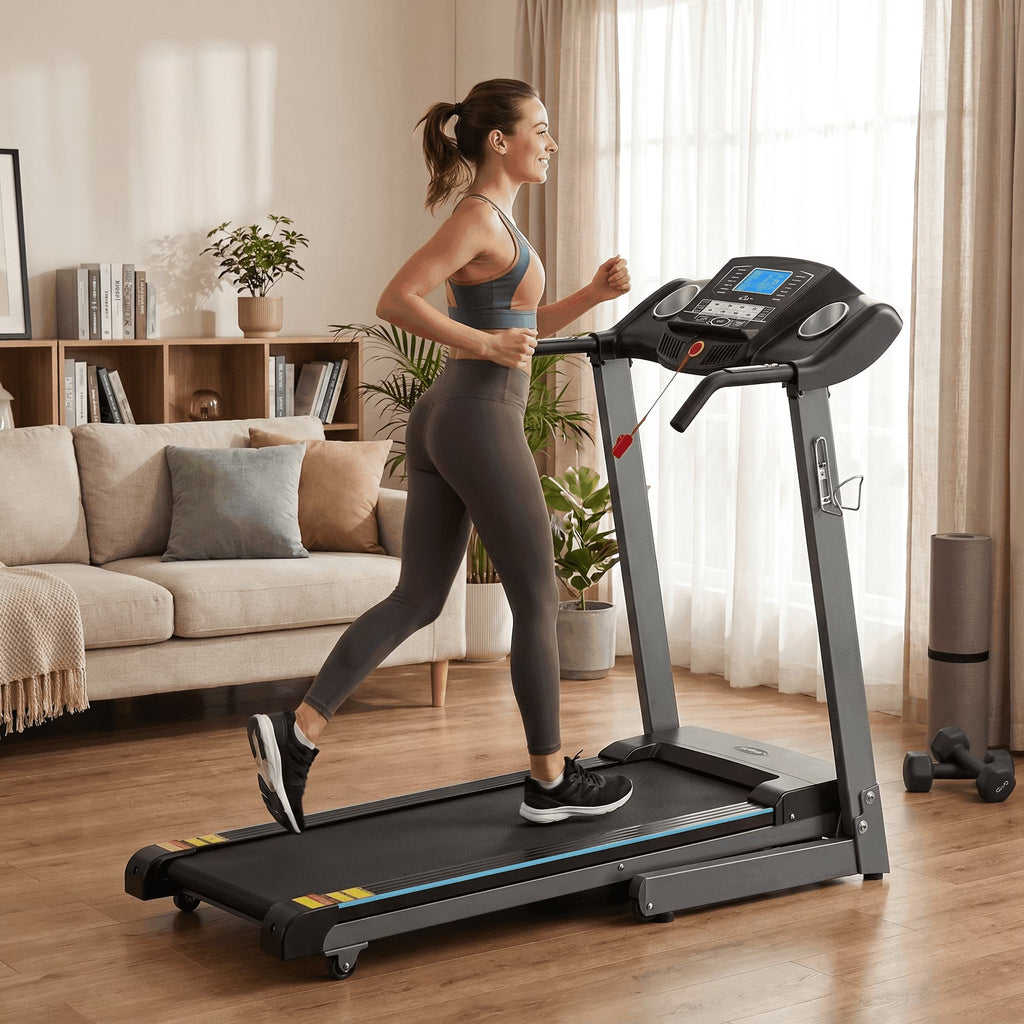 Treadmill 2.5HP Electric with 12Level Auto Incline Foldable Treadmill with LCD Monitor 220Lbs 8.5 Mph Speed Range for Home Gym Eercise Fitness