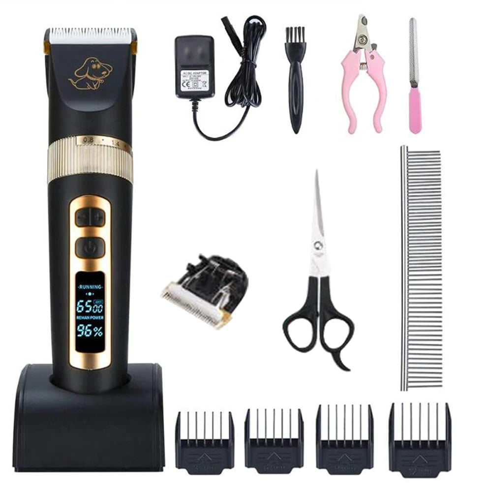 Baorun P9 Professional Rechargeable Pet Dog Animal Hair Cutter Trimmer Professional Cat Grooming Clipper Low Noise Cat Machine