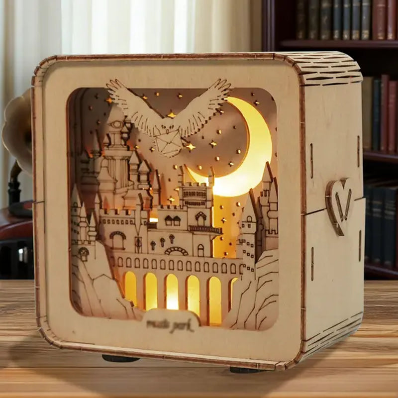 3D Wooden Puzzles Castle Model Kits Night Lights Desk Decorations Birthday Christmas Gifts for Women