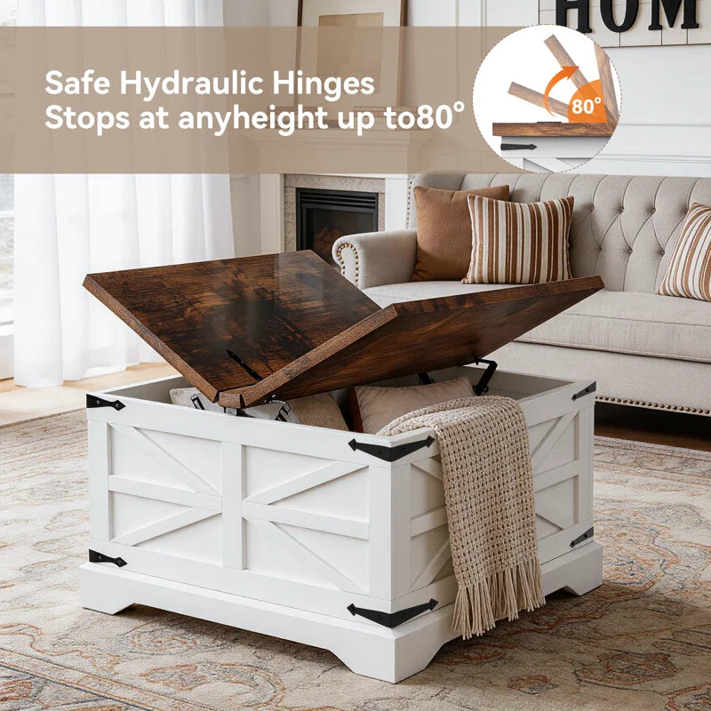Fellsburg 31.1" W Square Lift Top Storage Coffee Table