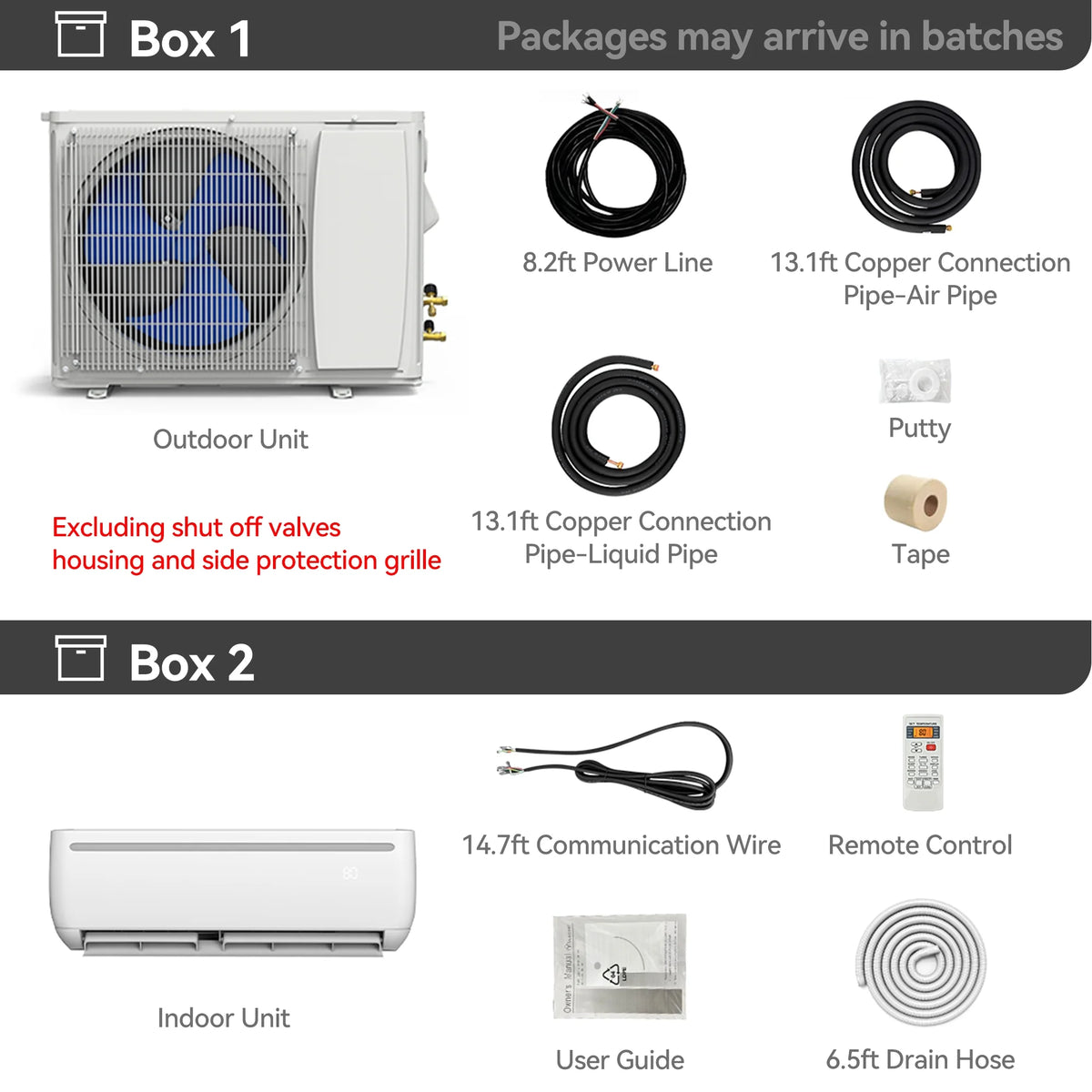 12000 BTU Mini Split Air Conditioner Heat Pump System, Wifi Enabled 17 SEER2 208-230V Ductless AC Cool up to 750 Sq. Ft, Compatible with Alexa, R32 Refrigerant & Installation Kit, White