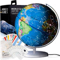 Adventure Around the World Light Up Globe for Kids Ages 5+ STEM Geography Learning with LED Night Light and Trivia Cards