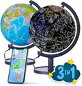 Discover the World Interactive STEM Globe: Smart Interactive World Globe with LED Constellations & Learning App
