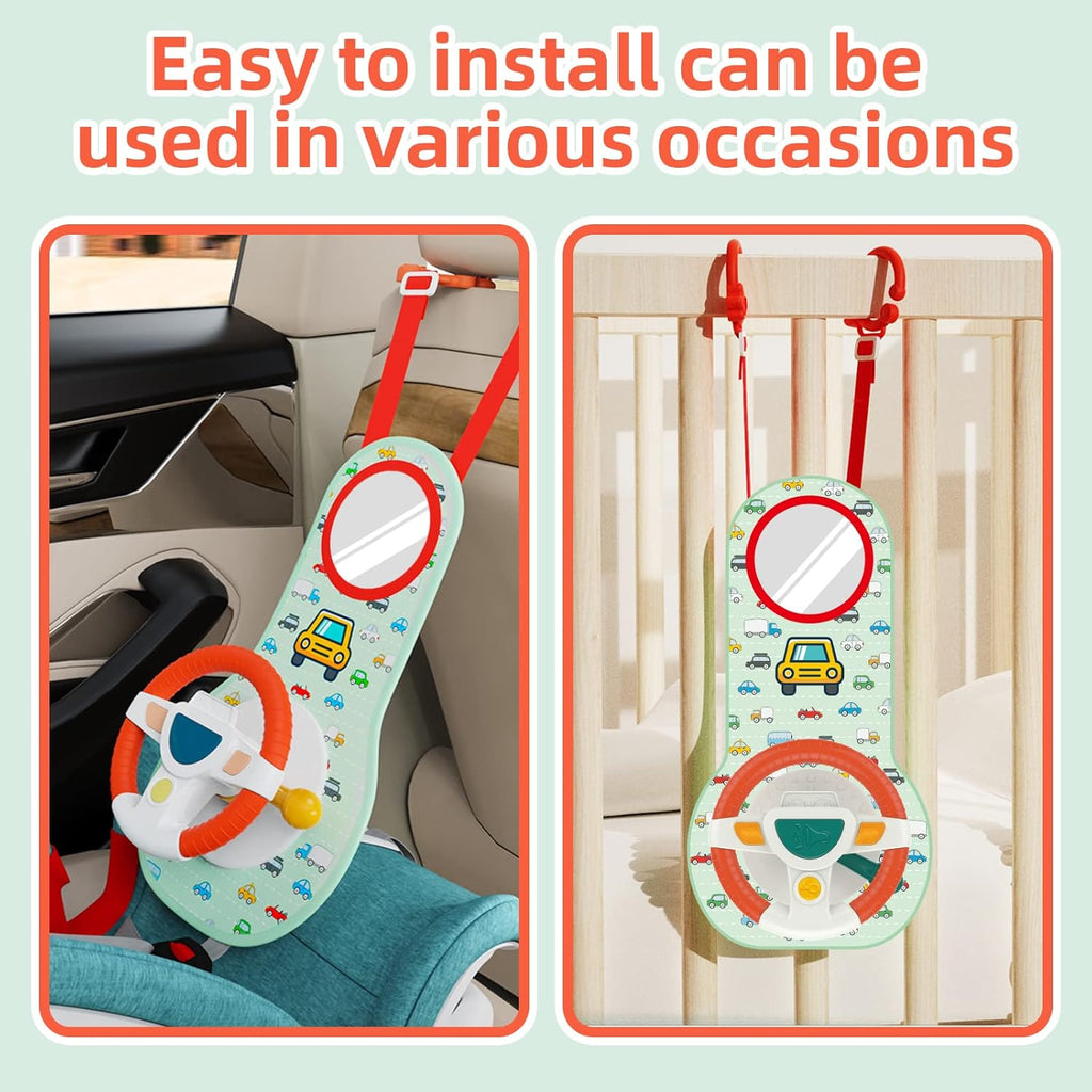 Little Driver Baby Car Seat Toy with Music & Mirror 6–12 Months