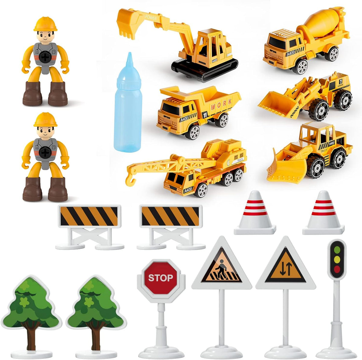 Sky Explorer Cargo Airplane Adventure with Lights, Sounds & Construction Vehicle Play Set