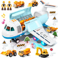 Sky Explorer Cargo Airplane Adventure with Lights, Sounds & Construction Vehicle Play Set