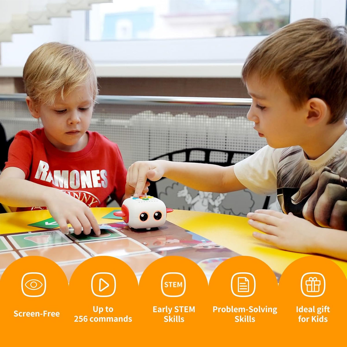 My First Coding Adventure Robot, Screen Free STEM Coding Toy for Kids Ages 3+