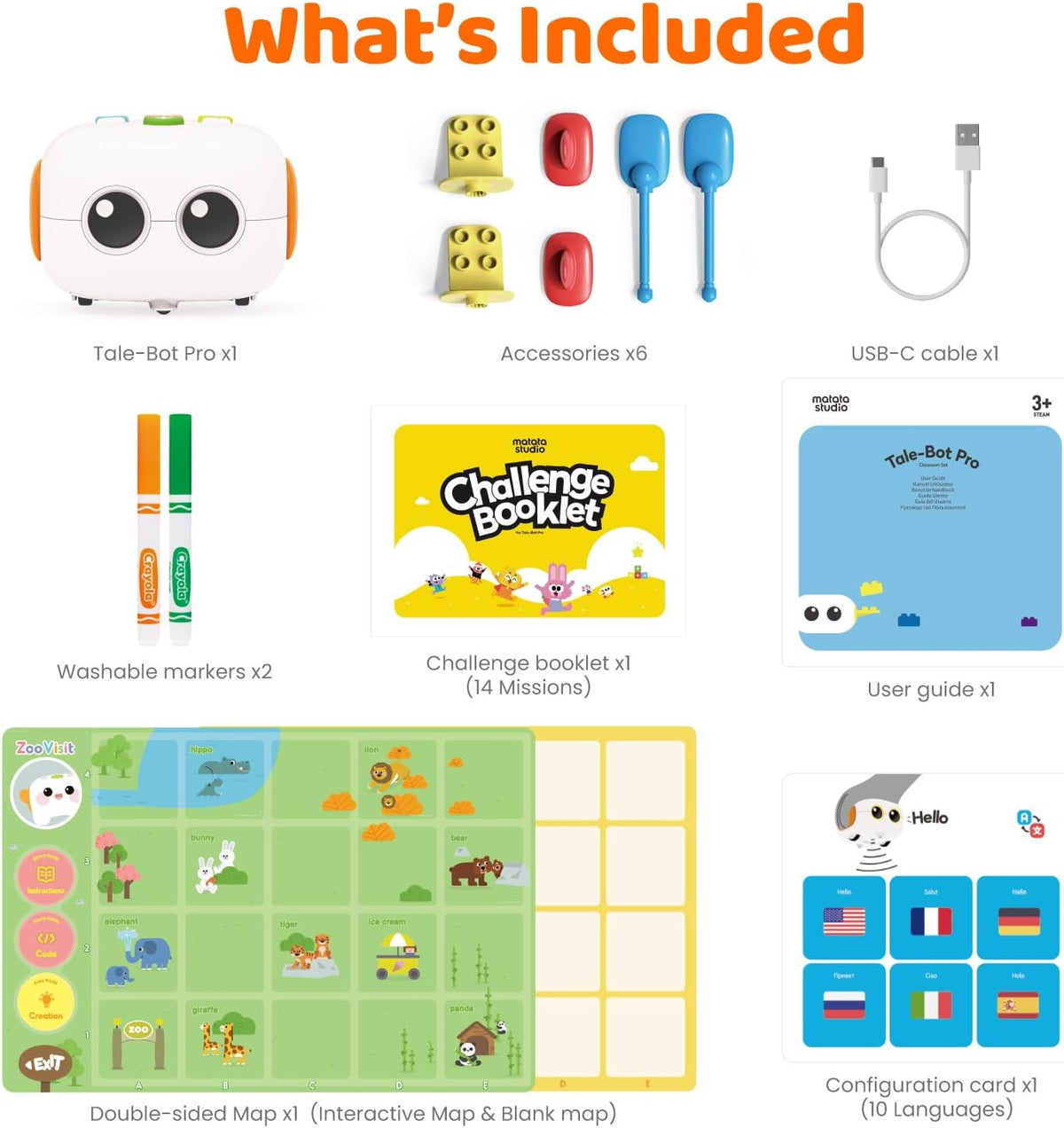 My First Coding Adventure Robot, Screen Free STEM Coding Toy for Kids Ages 3+