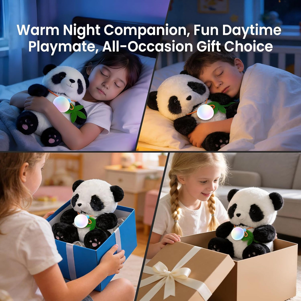 AI Panda Plush Toy for Kids with Interactive Stories, Screen Free Learning and Smart Conversations