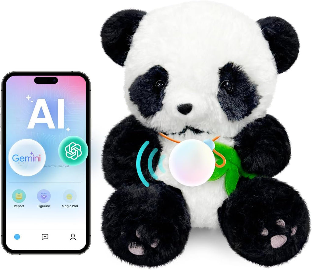 AI Panda Plush Toy for Kids with Interactive Stories, Screen Free Learning and Smart Conversations