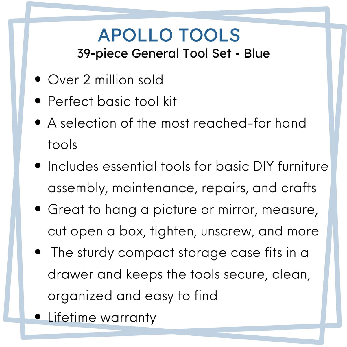 39 Piece General Tool Kit - DT9706BL