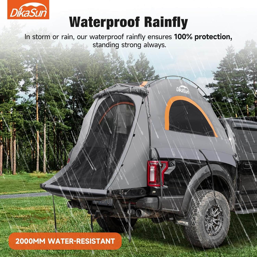 5.5-6.7ft Easy Setup Pickup Truck Bed Tent Gray