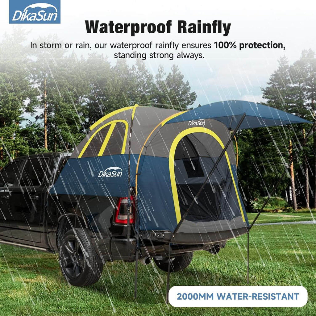 5.5-6.7ft Pickup Truck Bed Tent with Awining Navy
