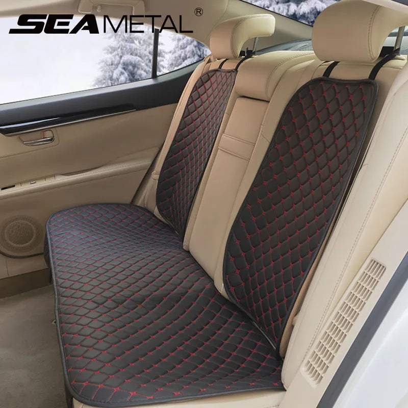 Leather Car Seat Covers Four Seasons Front/Rear Seat Protector Car Seat Cushion Pad Mat Auto Interior Accessories Universal