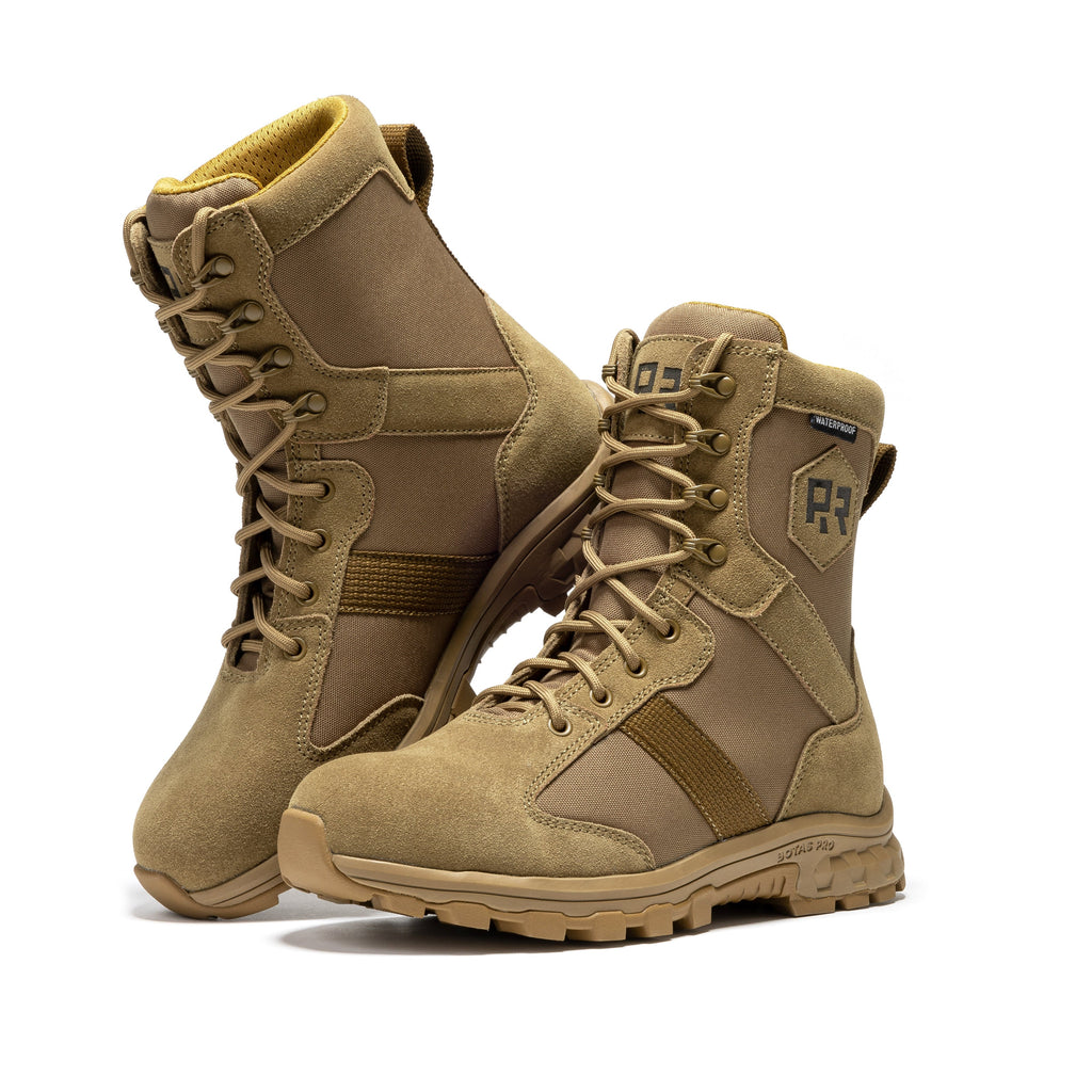 ROCKROOSTER Colmar Coyote 8 inch Suede Leather Waterproof Tactical & Military Boots AB500