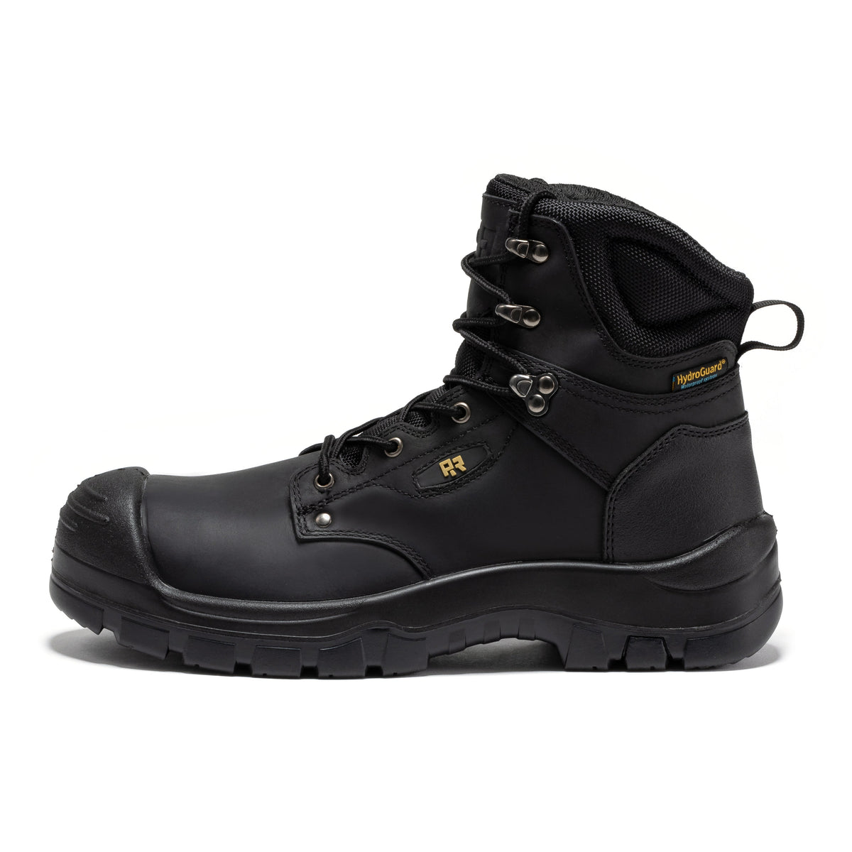 ROCKROOSTER Woodland Black 6 inch Waterproof Composite Toe Leather Work Boots AK662
